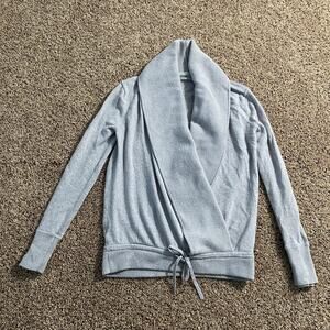 Lululemon Sweater Womens Medium Wrap Cardigan Shawl Collar Tie Belt Pullover